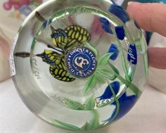 Orient and Flume signed paperweight