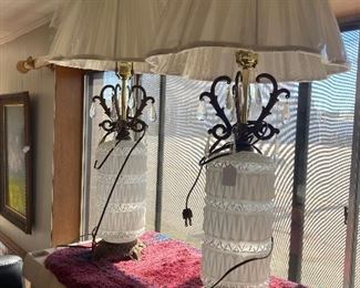 Pair of California Regency Lamps - lights in top and bottom