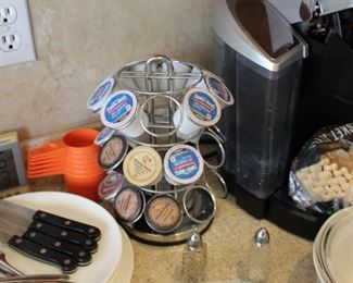 Keurig coffee pod holder with some pods