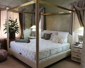 Vintage brass post bed