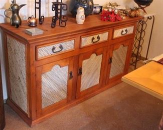 Heavy Hacienda handmade vintage buffet/sideboard, the inside is actual sticks! Very well made