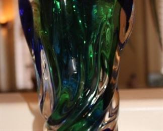 Murano vintage glass vase - very very heavy and absolutely exquisite!