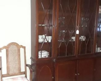 China cabinet $125, chair $25