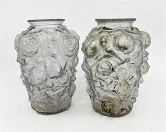 ANTIQUE ROSE VASES