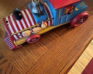 Vintage metal train battery operated 