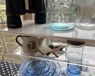 Blue childs plate and mug set