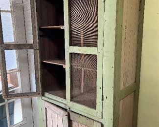 1920’s green painted cupboard 