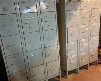 Set of Metal school lockers 