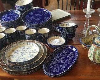 Extensive amount of Temp-tations Floral Lace dishes and serve ware (much more than shown here). Microwave-to-table-to-fridge versatility!
