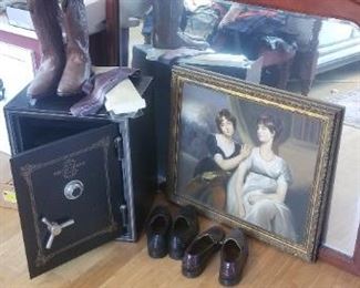 Safe; artwork: mirrors; Dan Post cowboy boots