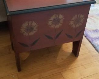 Handpainted storage chest 