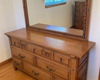 Unique Furniture Makers, Mid Century Modern Dresser with mirror