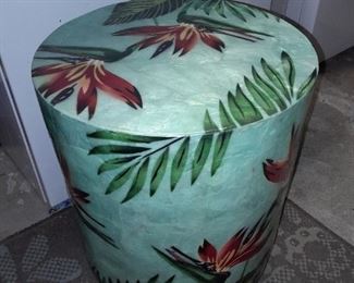 Mother Of Pearl Floral Ottoman