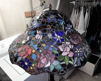 Floor Length Stained Glass Lamp W/ Marble Base