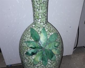 Large Mosaic Stone Vase
