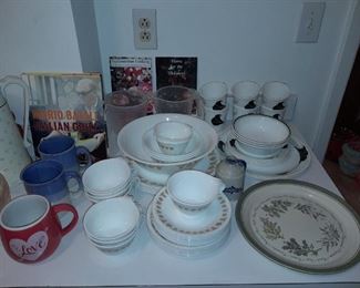 Assorted Kitchen Items (Glassware, China, Dishware, Pots & Pans, Etc.)