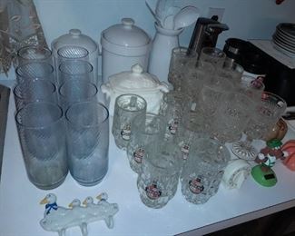 Assorted Kitchen Items (Glassware, China, Dishware, Pots & Pans, Etc.)
