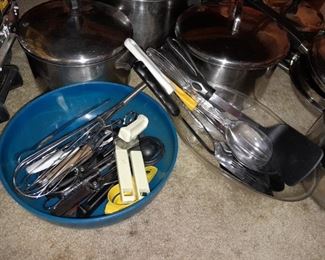 Assorted Kitchen Items (Glassware, China, Dishware, Pots & Pans, Etc.)