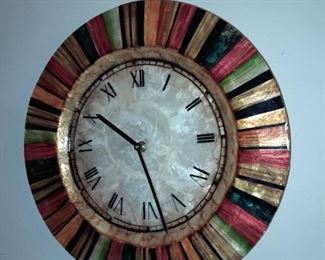 Mother Of Pearl Wall Clock