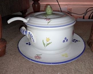 Oversized Tureen W/ Ladle