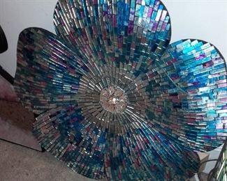 Large Flower Petal Mosaic Wall Art