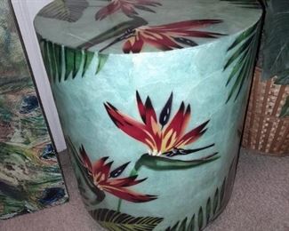 Mother Of Pearl Floral Ottoman