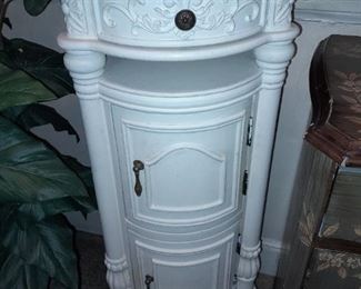 Tall White Cabinet W/ Doors