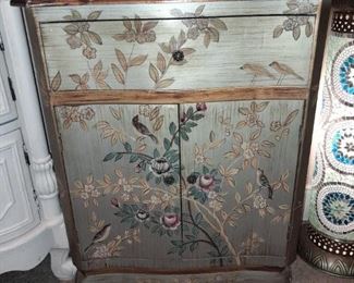 BEAUTIFULLY Painted Cabinet W/ Birds