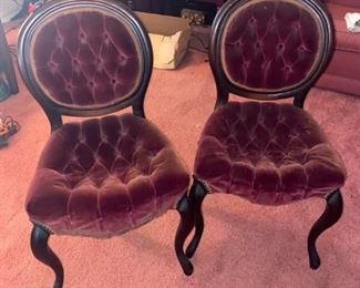 Pair of Vintage Pelham, Shell & Leckie Parlor Chairs
Price is for the set
Need to be cleaned but in overall great shape.
19” across x 17” deep x 17” tall to seat, 3’ tall to back 