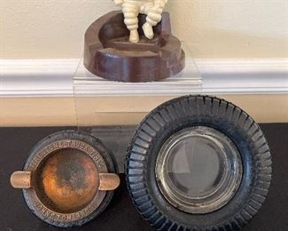 Dining Room:  Need a vintage tire advertising ashtray? There are three:  Michelin man; Firestone Truck Tires (Johnston Bros.); and Seiberling.  Each is separately priced. (Actually another FIRESTONE ashtray was discovered after the photo was taken.) 