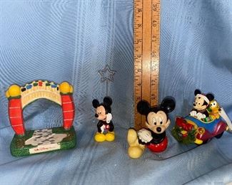 4 Mickey Mouse Figurines $12.00