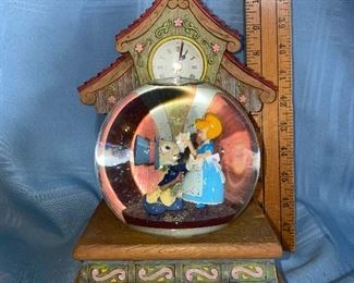 Pinocchio Snow Globe Jiminy Cricket, battery compartment has battery damage $25.00