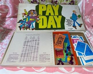 1975 Pay Day Board Game $6.00 box is tattered