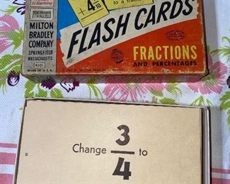1957 Milton Bradley Fractions Flash Cards $5.00