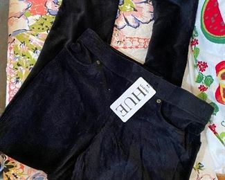 Hue Corduroy Leggings Black Size Small New $8.00