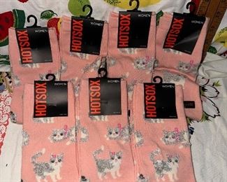 Hot Sox Cat Socks 7 Pairs $21.00 for all 