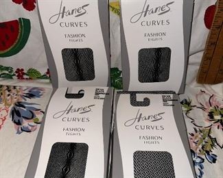 Size 3X/4X Hanes Curves Fashion Tights $12.00 NEW