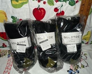 3 Six Packs of Gold Toes Socks Black $45.00