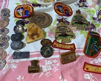 Wooden Nickels, Scarf Clips, Patches and More $30.00