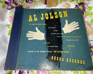 Al Jolson Record Set $8.00