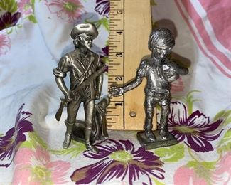Hudson Pewter Baston Soldier and Pewter boy $18.00 for both 