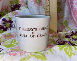 Coalport Bone China Tuesday’s Child Glass $10.00