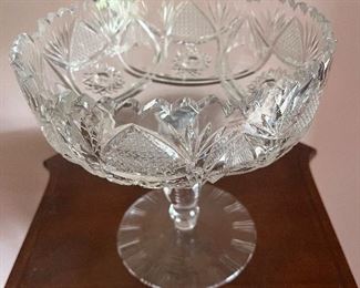 Compote 8 inches tall and 8 inches across $32.00