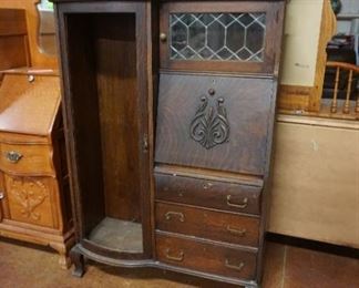 vintage secretary  no glass