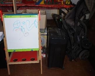 stroller, easel