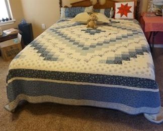 bed and quilt