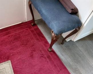 Antique English William IV Upholstered Window Seat