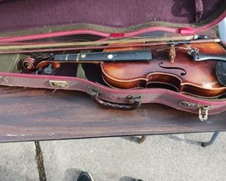 Vintage Von Fried August Glass Stradivarius 1737 44 German Violin