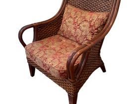 $300 USD      Vintage Ratan Wicker Cane Arm Chair LL127-9       Description: Item features double cane sides, solid wood frame, beautiful wood grain, nicely carved details, tapered legs, quality craftsmanship. Circa mid 20th Century.

Condition: Excellent condition

Dimensions: 29 x 26 x 36"H

Local pick up Alexandria, VA.  Contact us for shipper suggestions.     https://goodbyhello.com/products/wicker-cane-arm-chair-ll127-9?_pos=9&_sid=f0cdb1161&_ss=r