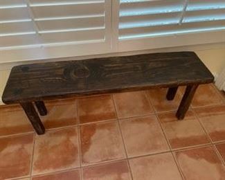 $360 USD     Vintage Simple Rustic Wood Bench w Cushion LL127-24     Description: "Take a seat" translates in every language, and this antique bench works in every setting. A "found" object, this is crafted from a wide variety of woods and varies widely in length.

Condition: Excellent Vintage Condition.

Dimensions: 48 x 12 x 18"H

Local pick up Alexandria, VA.  Contact us for shipper suggestions.     https://goodbyhello.com/products/vintage-wood-bench-w-cushion-ll127-24?_pos=21&_sid=f0cdb1161&_ss=r